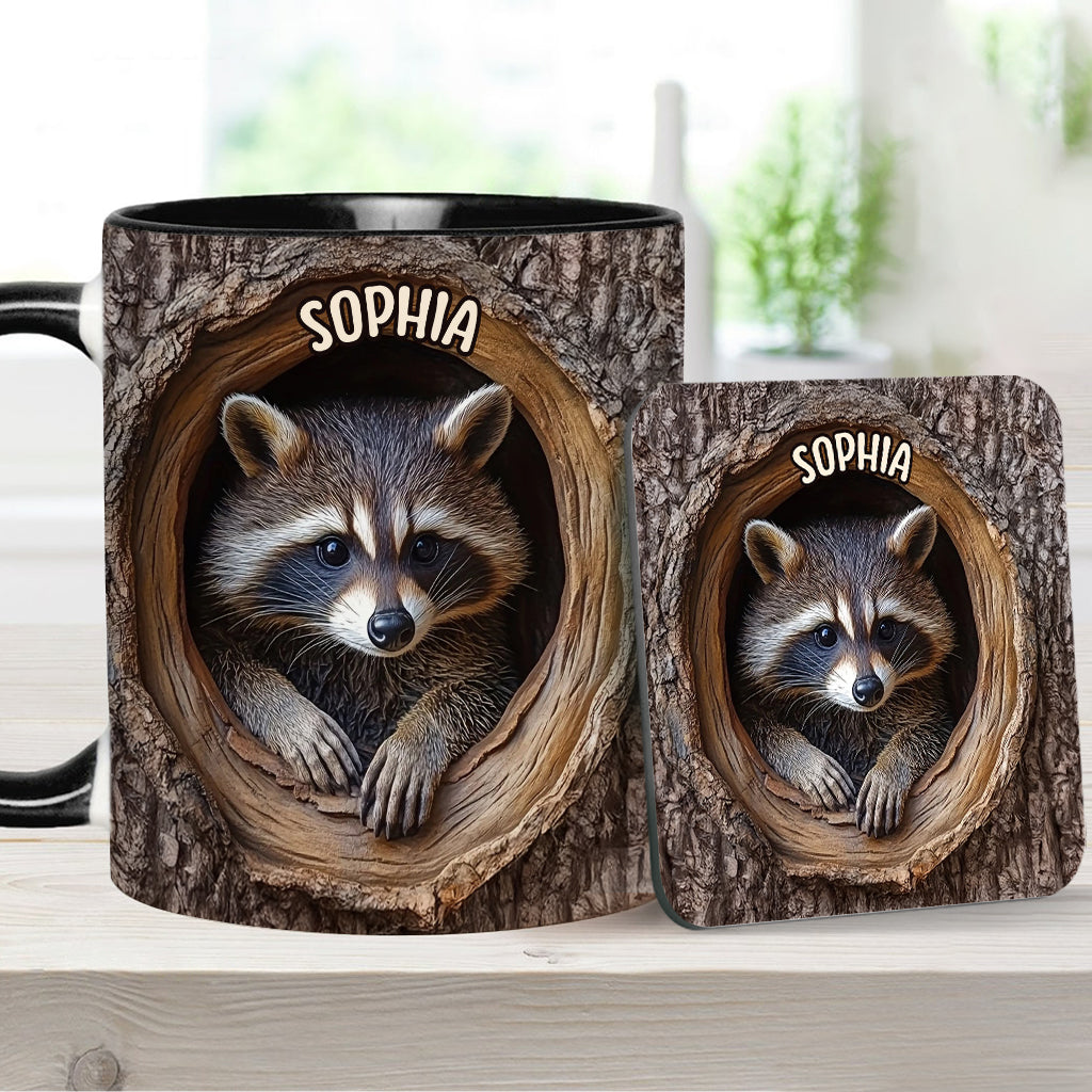 Adorable Raccoon - Personalized Raccoon Accent Mug