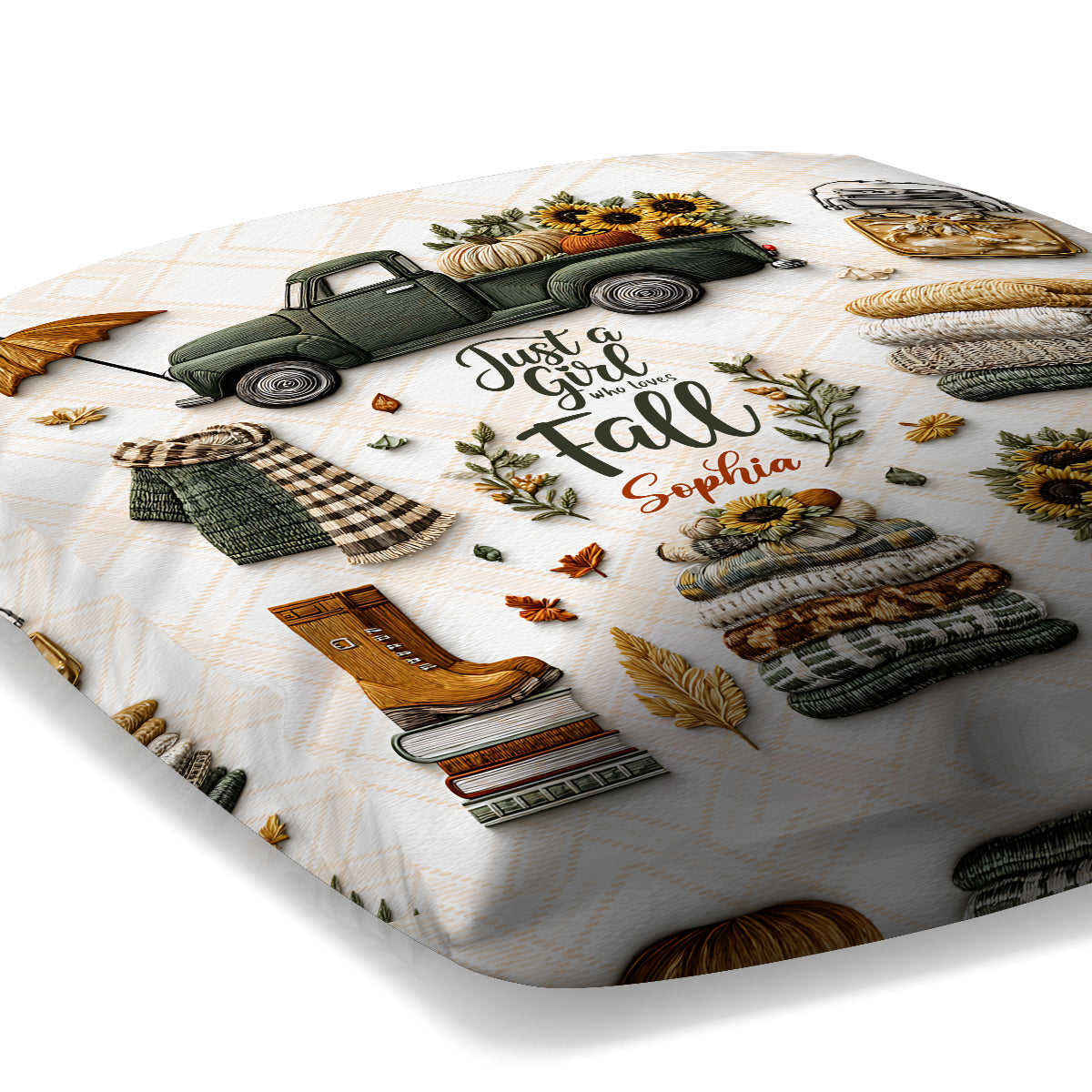 Just A Girl Who Loves Fall - Personalized Autumn Throw Pillow