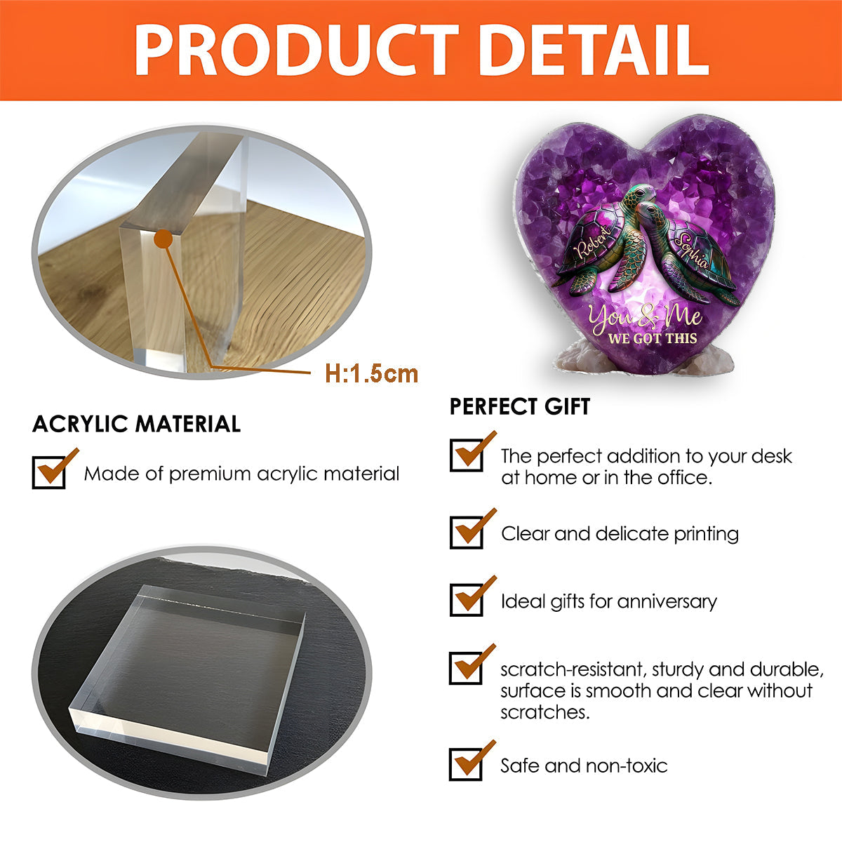 Du und ich, wir schaffen das – Personalisierte Schildkröten-Taschenumarmungskarte