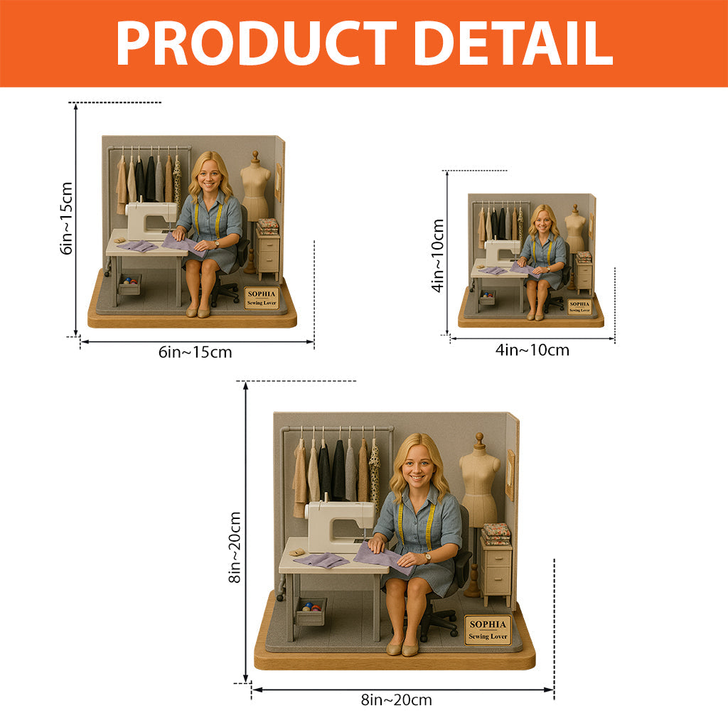 Custom Figure From Photo - Personalized Sewing Custom Shaped Acrylic Plaque