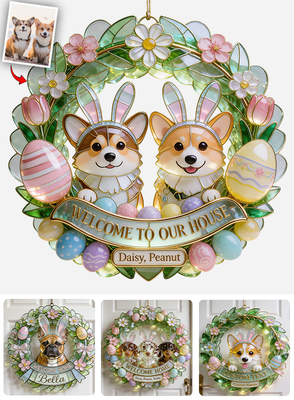 Custom Any Photo Easter's Day Gift - Personalized Dog LED Light Acrylic Sign