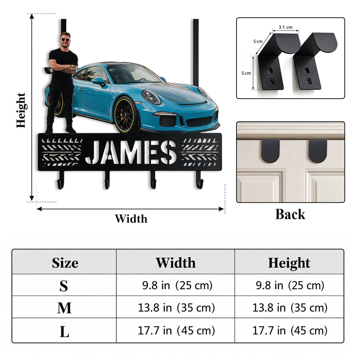 Best Ride - Personalized Car Lover Metal Door Hooks