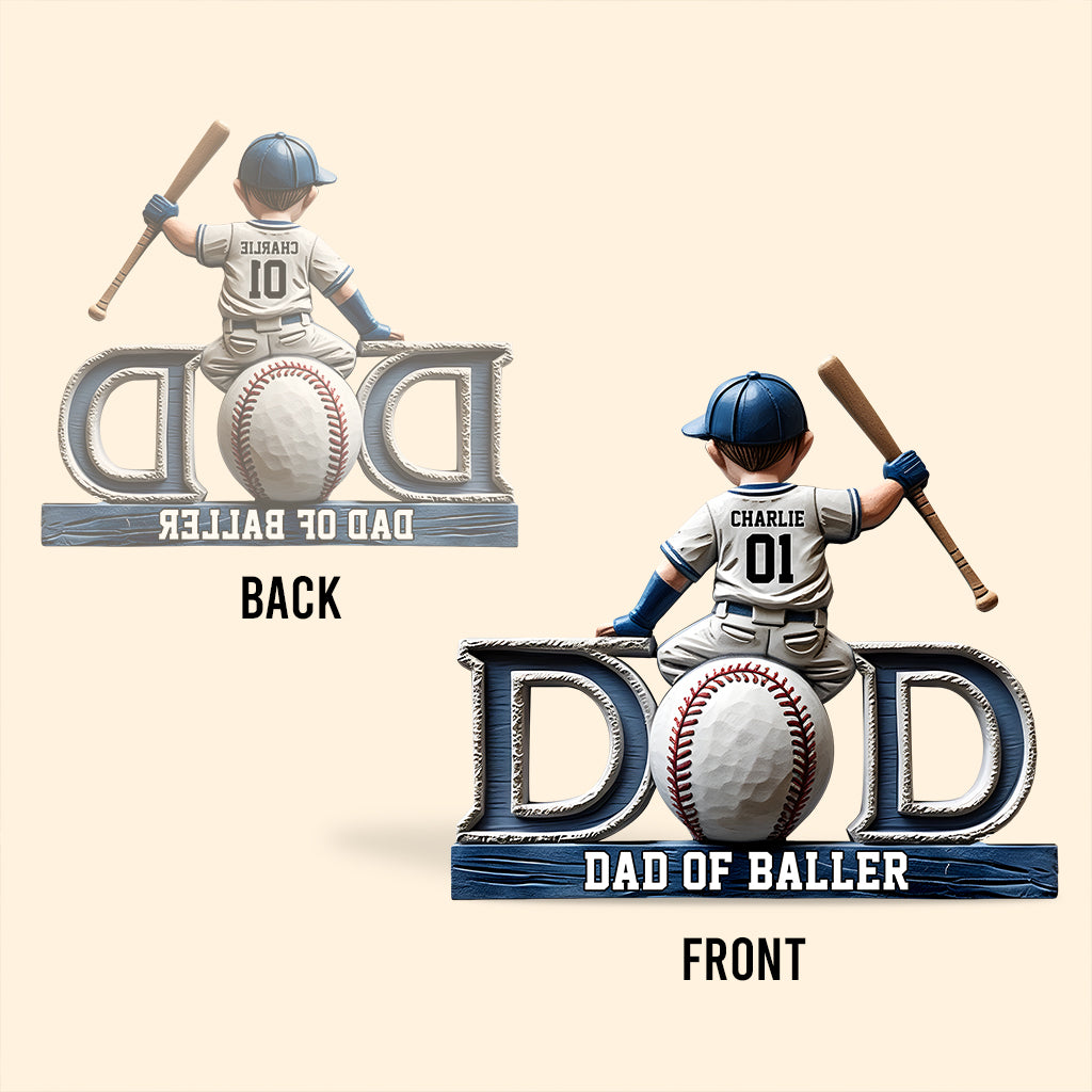 Baseball Dad - Personalized Father Custom Shaped Acrylic Plaque