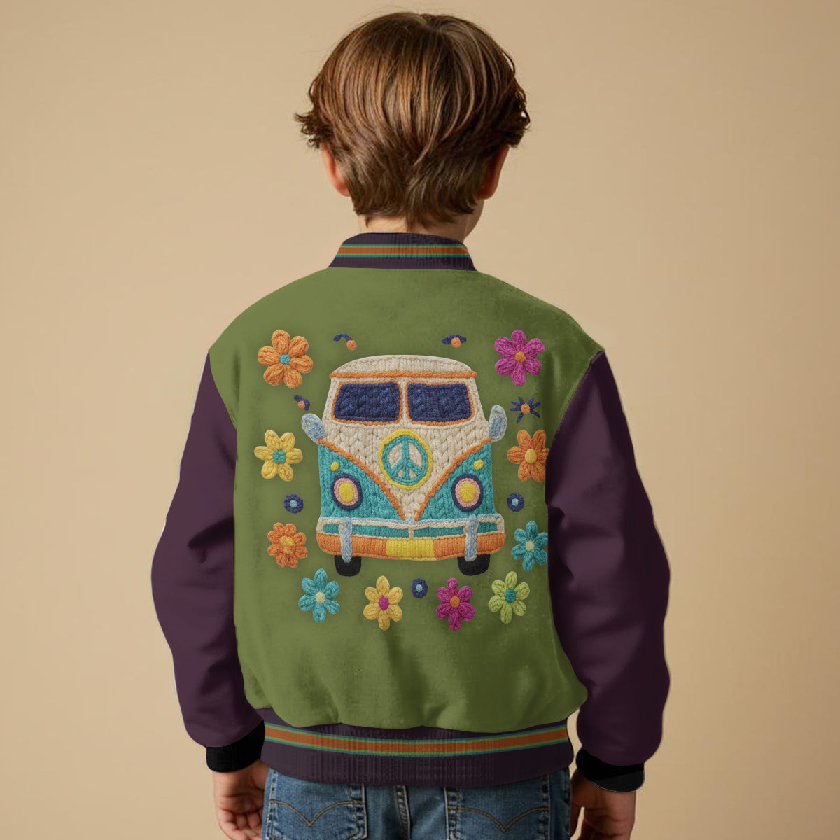 Hippie Souls - Personalized Hippie Varsity Jacket