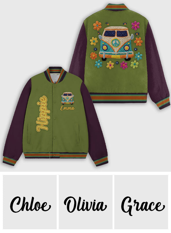 Hippie Souls - Personalized Hippie Varsity Jacket