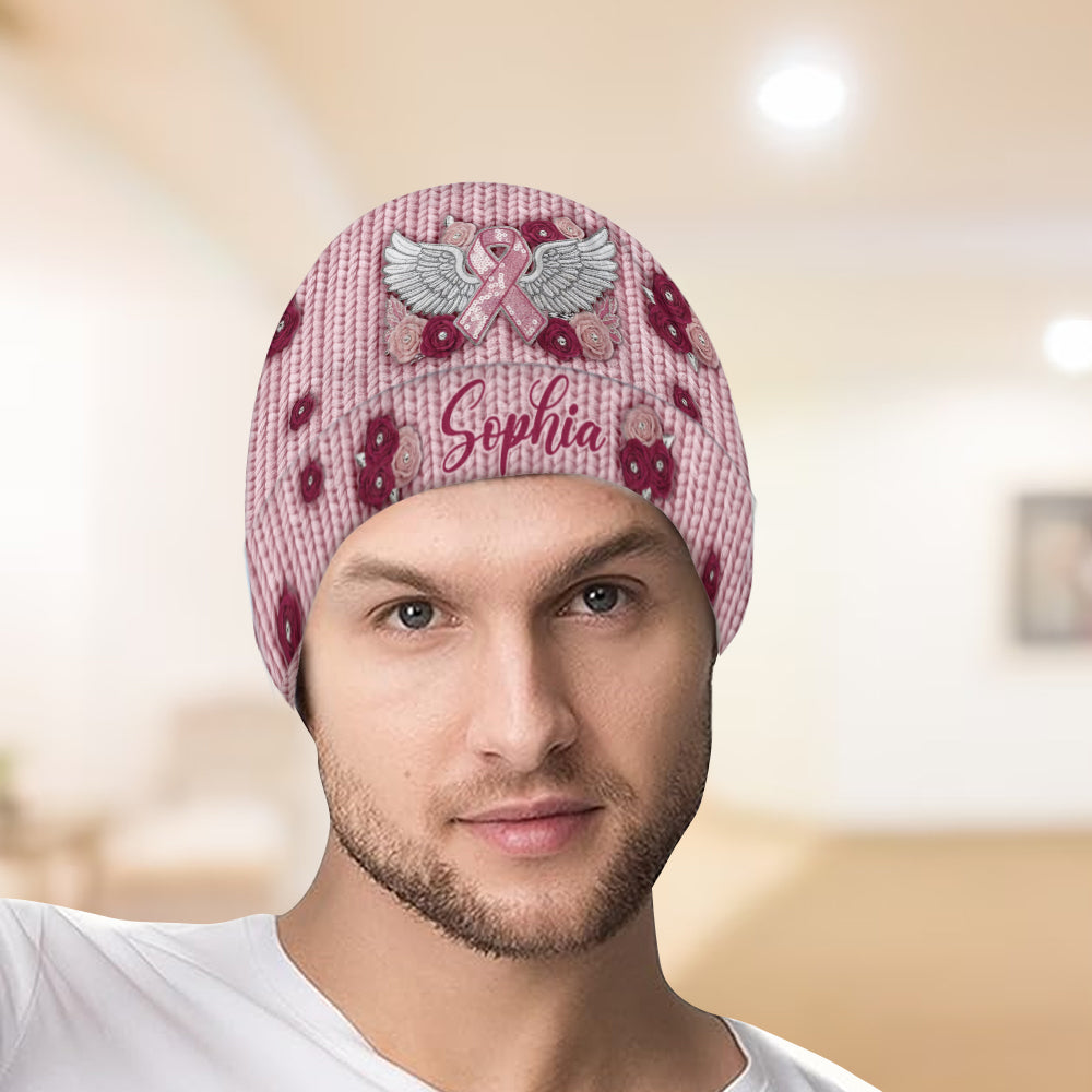 We Wear Pink - Personalized Breast Cancer Awareness Beanie Hat
