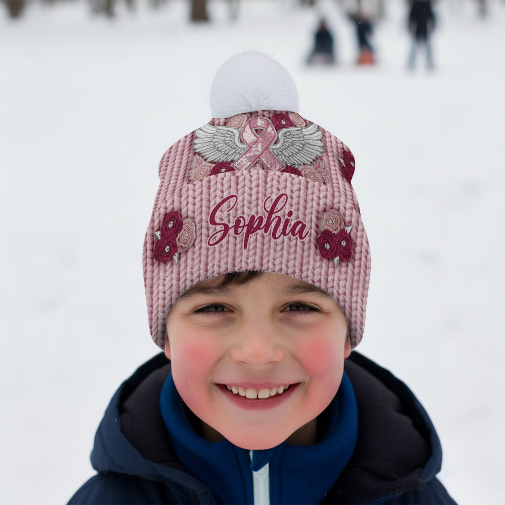 We Wear Pink - Personalized Breast Cancer Awareness Beanie Hat