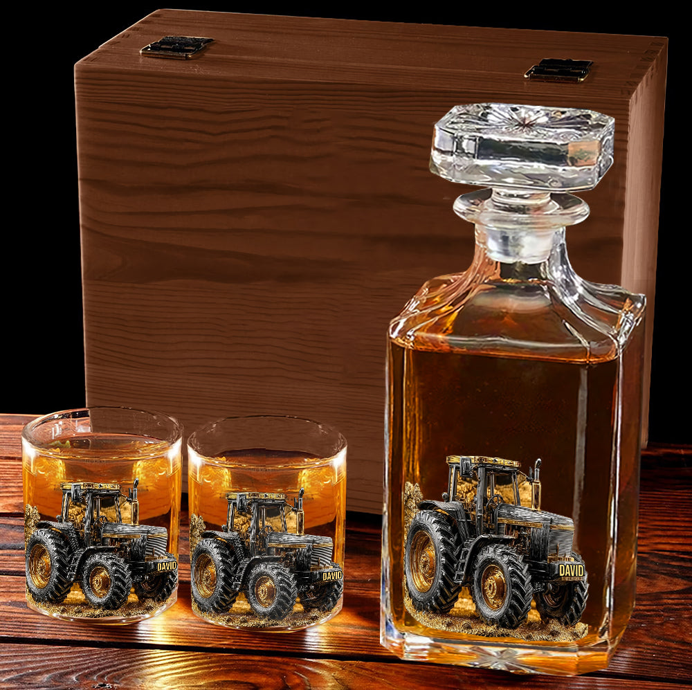 Strong Farmer – Personalisiertes Traktor-Whisky-Dekanter-Set