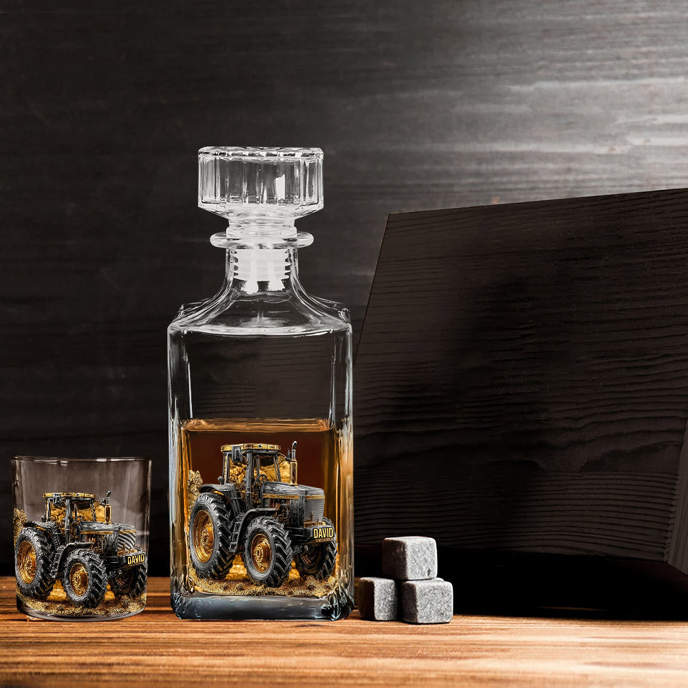 Strong Farmer – Personalisiertes Traktor-Whisky-Dekanter-Set