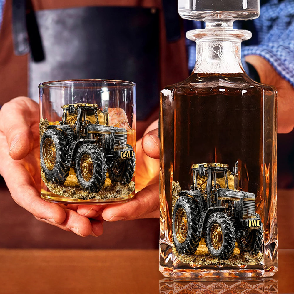 Strong Farmer – Personalisiertes Traktor-Whisky-Dekanter-Set