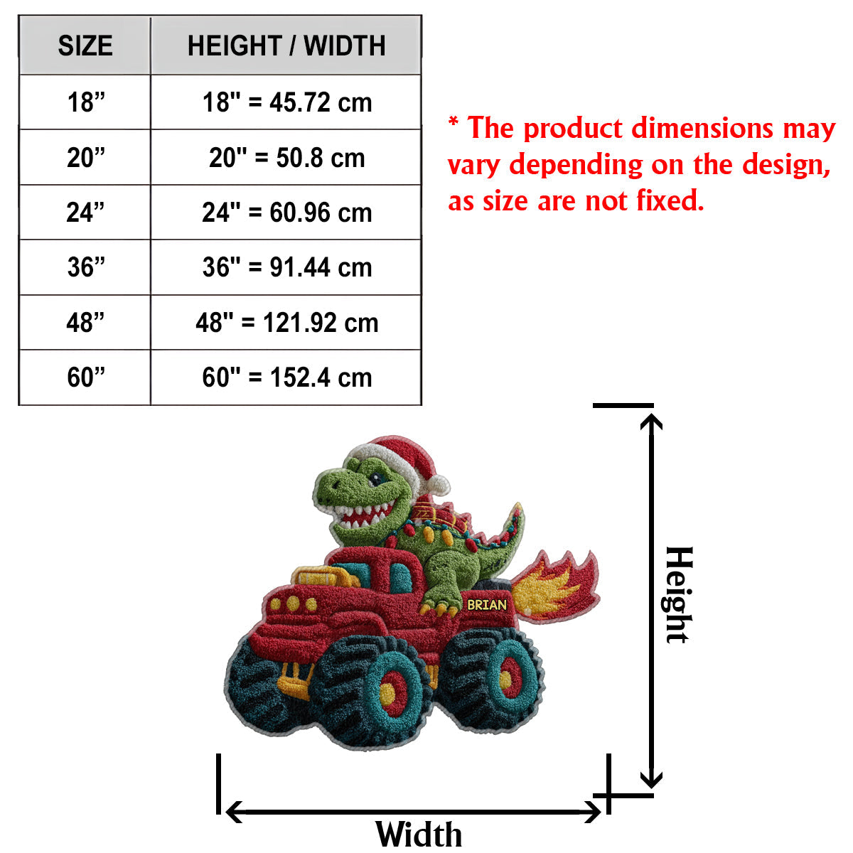 Dinosaur Christmas - Personalized Kid Non-Slip Tufted Rug