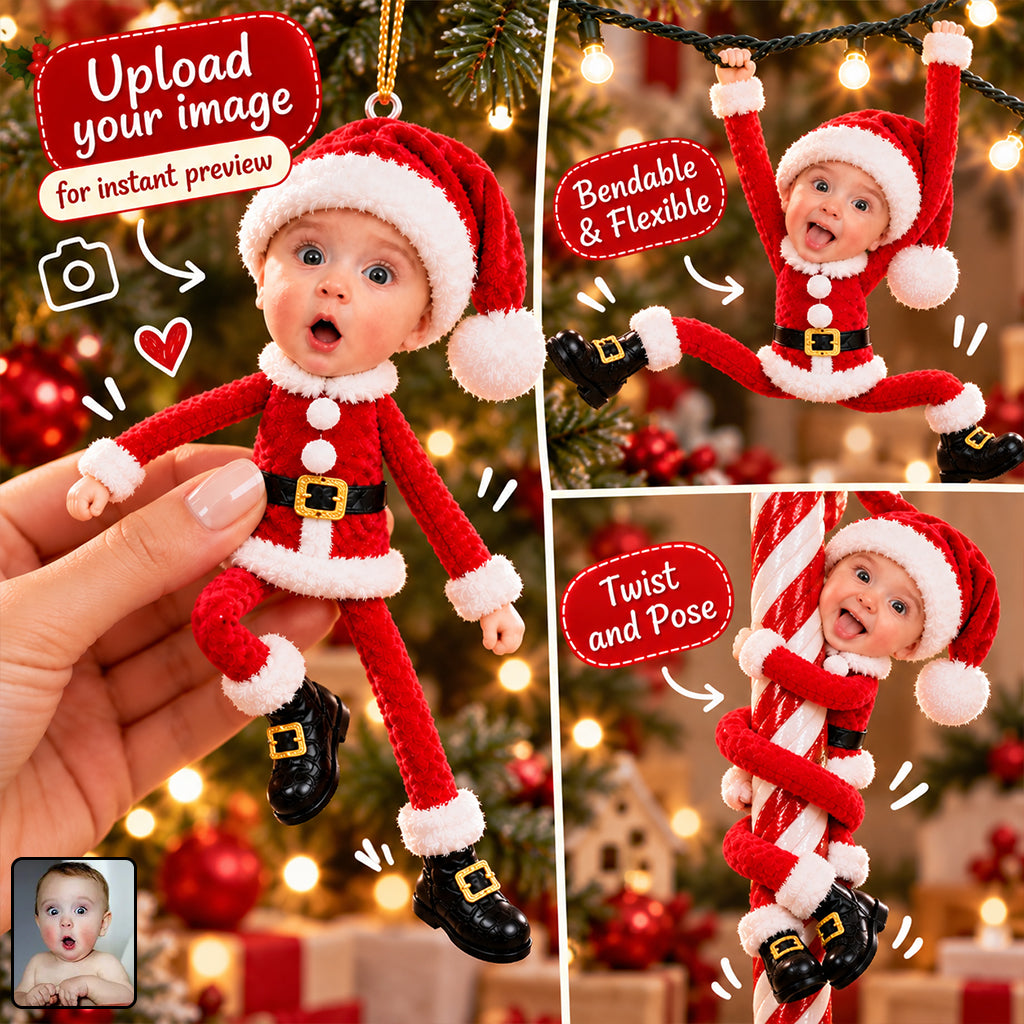 Décor de Noël, Cadeau pour Enfants, Cadeau de Noël - Ornement de Poupée Personnalisée