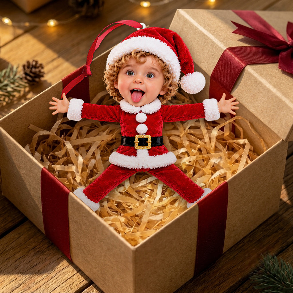 Décor de Noël, Cadeau pour Enfants, Cadeau de Noël - Ornement de Poupée Personnalisée