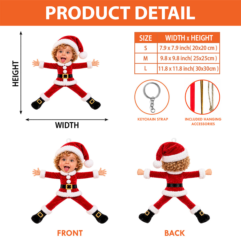 Décor de Noël, Cadeau pour Enfants, Cadeau de Noël - Ornement de Poupée Personnalisée