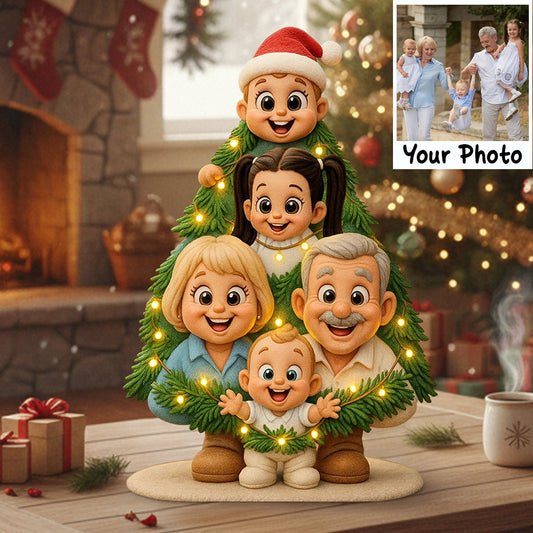 This Is Us A Little Bit Of Crazy And A Whole Lot Of Love - Personalized Family Custom Shaped Acrylic Plaque