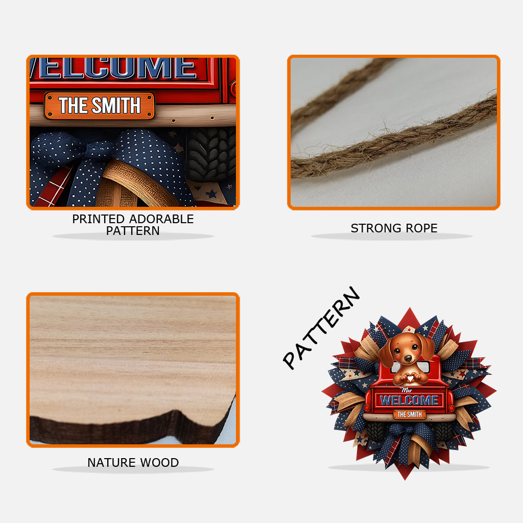 Paws & Patriot - Personalized Dog Custom Shaped Wood Sign