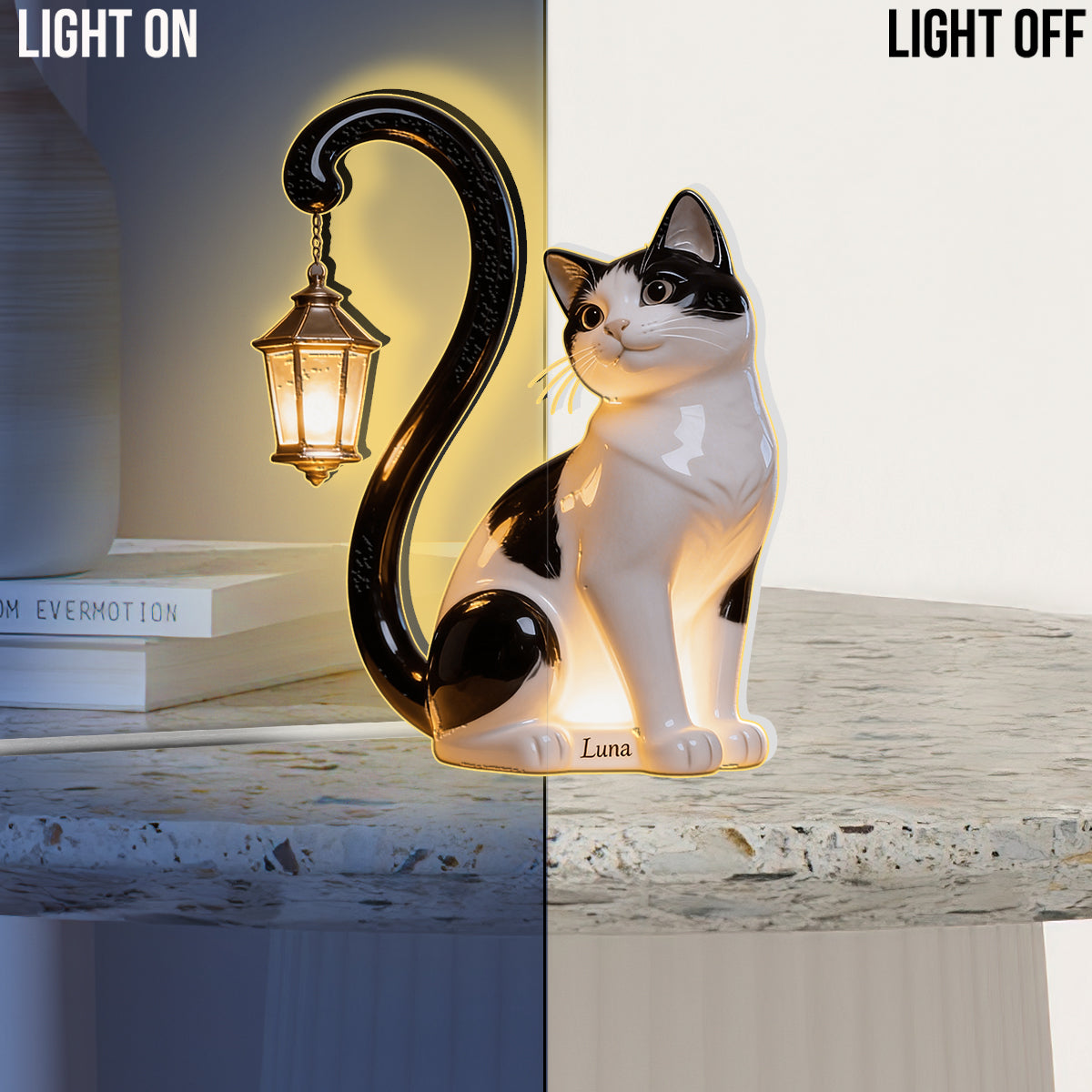 Custom Any Pet Photo - Personalized Cat Acrylic LED Night Light