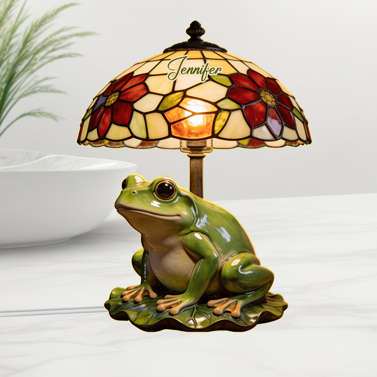 Love Frog – Personalisierte Acryl-LED-Nachtleuchte in Froschform