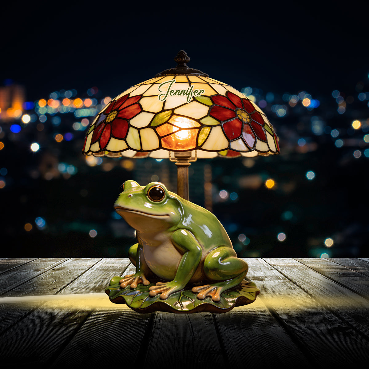 Love Frog – Personalisierte Acryl-LED-Nachtleuchte in Froschform