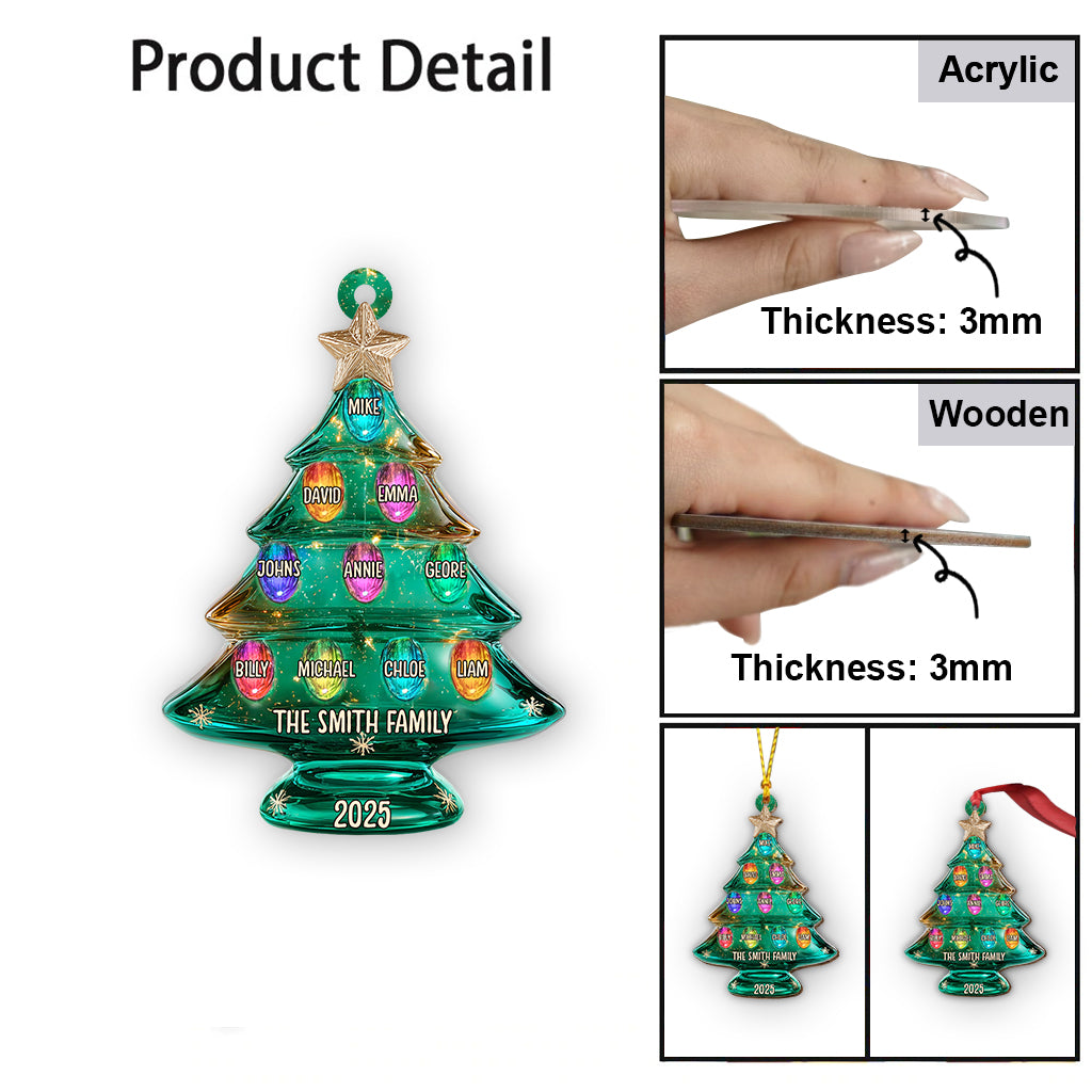 Merry Christmas - Personalized Family Ornament