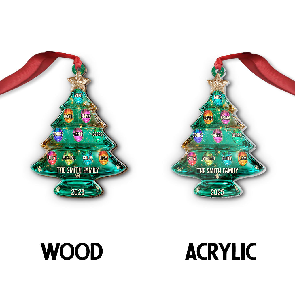 Merry Christmas - Personalized Family Ornament