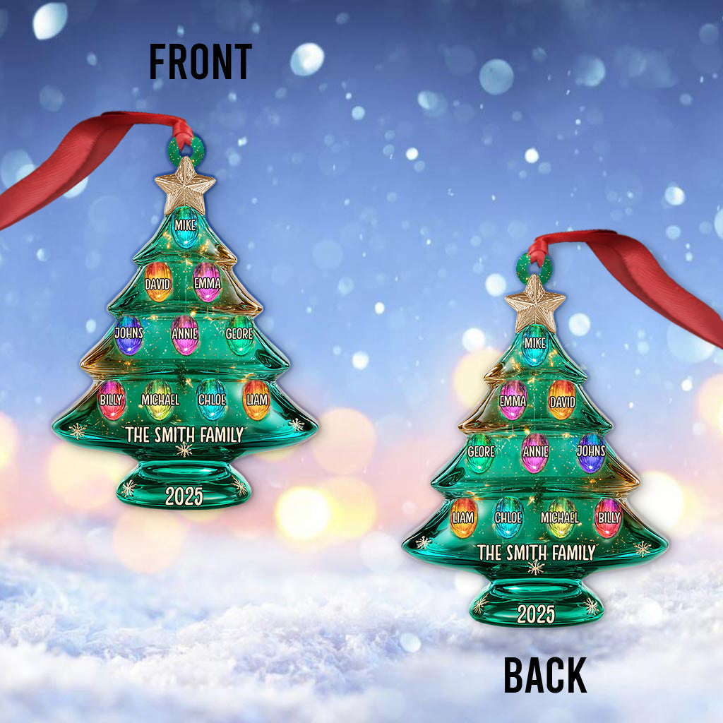 Merry Christmas - Personalized Family Ornament