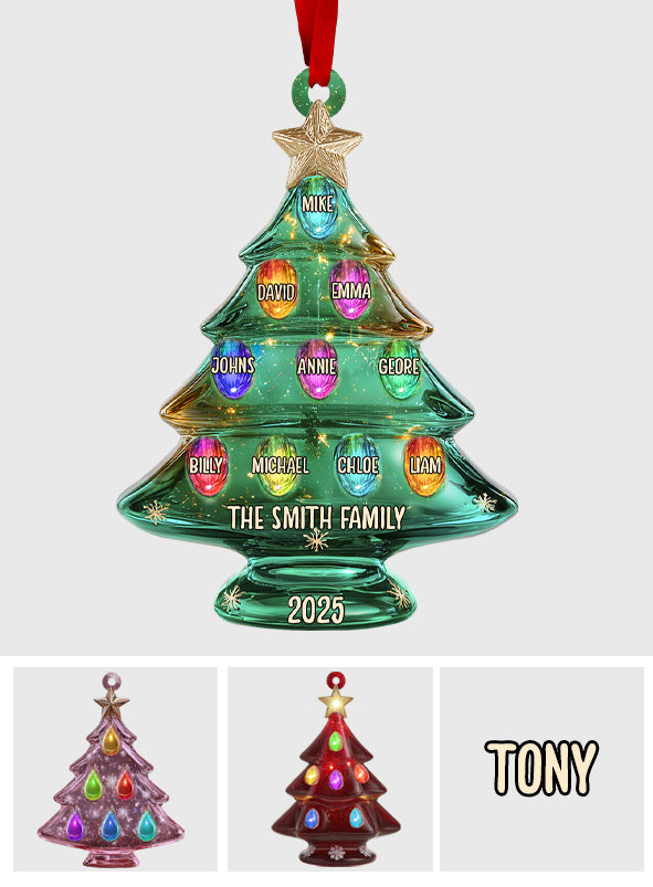 Merry Christmas - Personalized Family Ornament