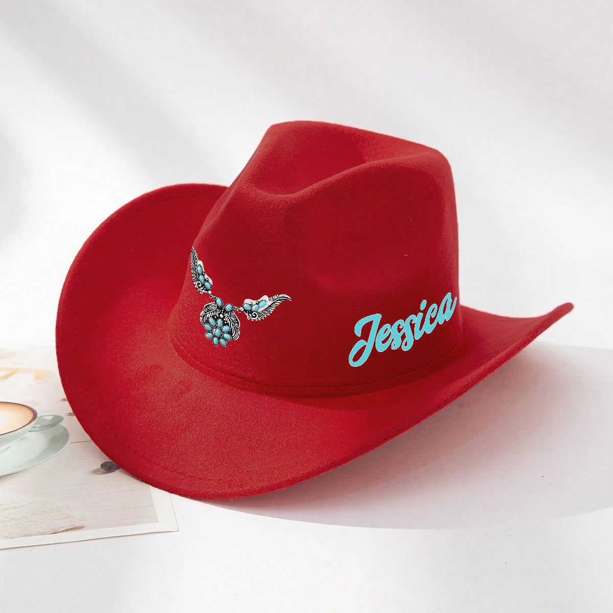 Cowgirl Stay Wild - Personalized Cowgirl Wide Brim Cowboy Hat