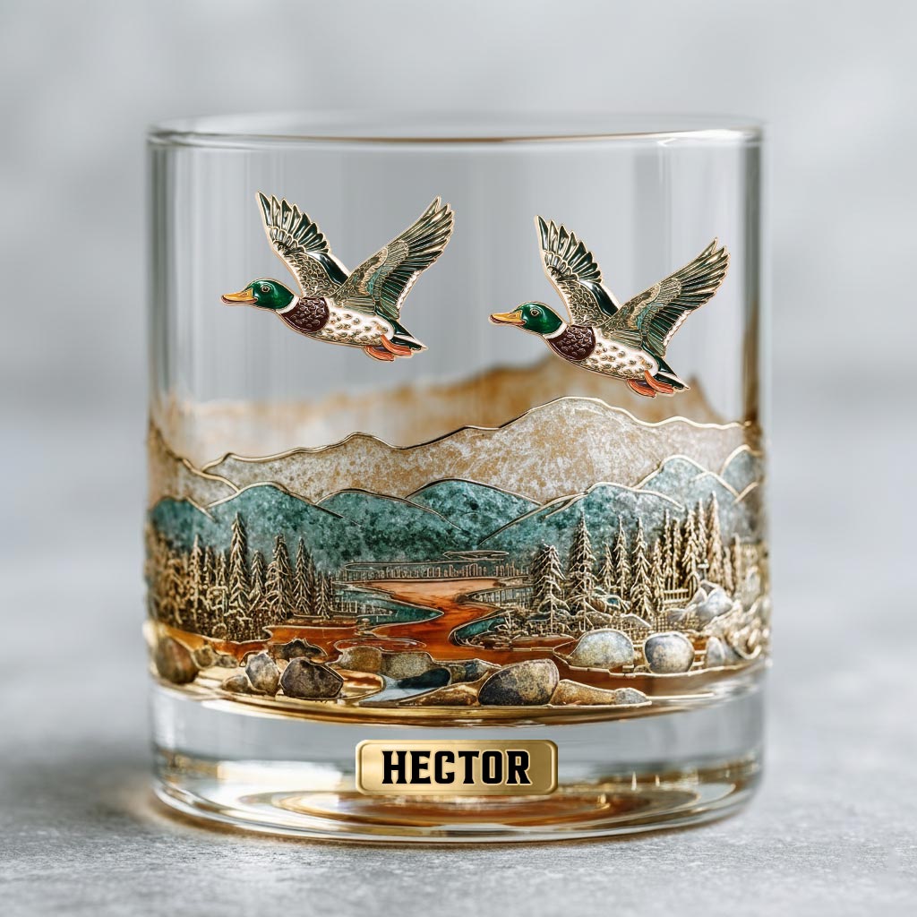 Duck Hunting Season - Personalized Hunting Whiskey Glass