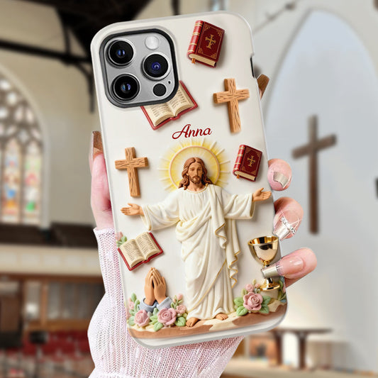 Glaube statt Angst – Personalisierte Handyhülle mit christlichem Vollbild