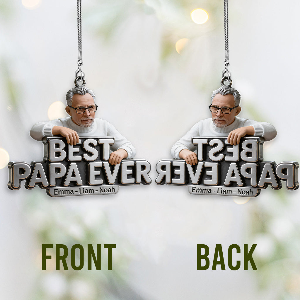 Cadeaux pour la Fête des Pères - Ornement de Voiture Transparent Personnalisé pour Papi
