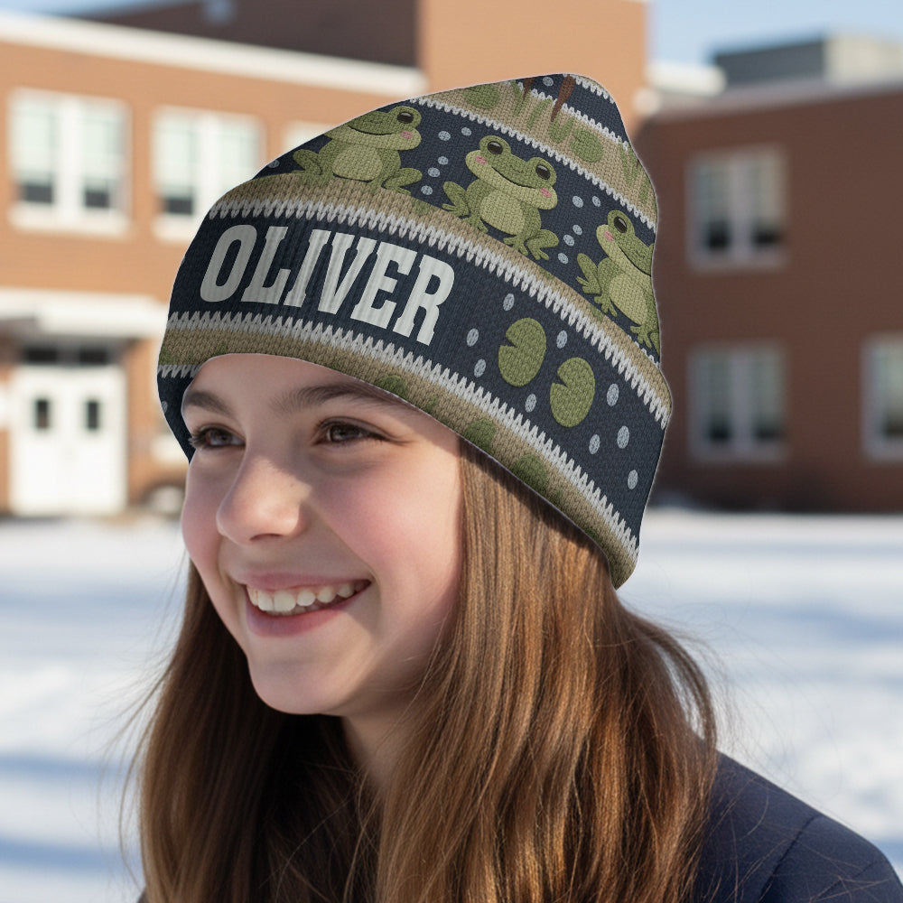 Love Frog - Personalized Frog Beanie Hat