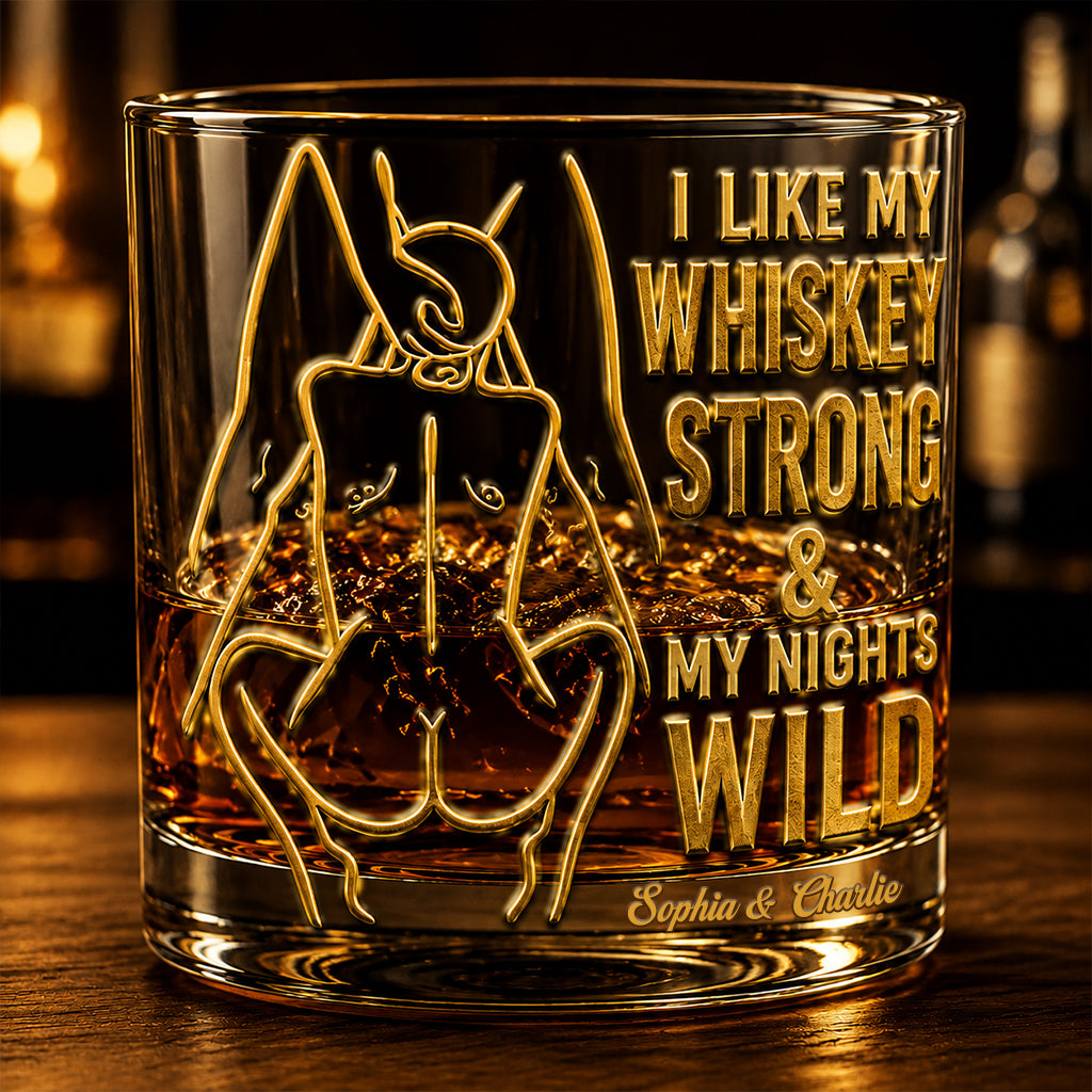 Whiskey Geschenk für Liebhaber, Paar Lustiges Geschenk - Personalisierbares Würziges Whiskeyglas