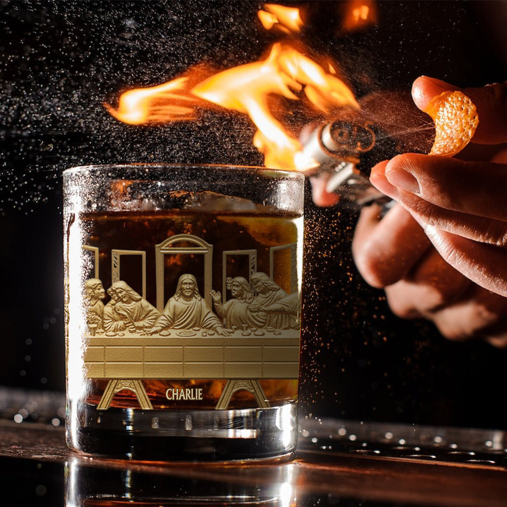 La Cène - Verre à whisky chrétien personnalisé