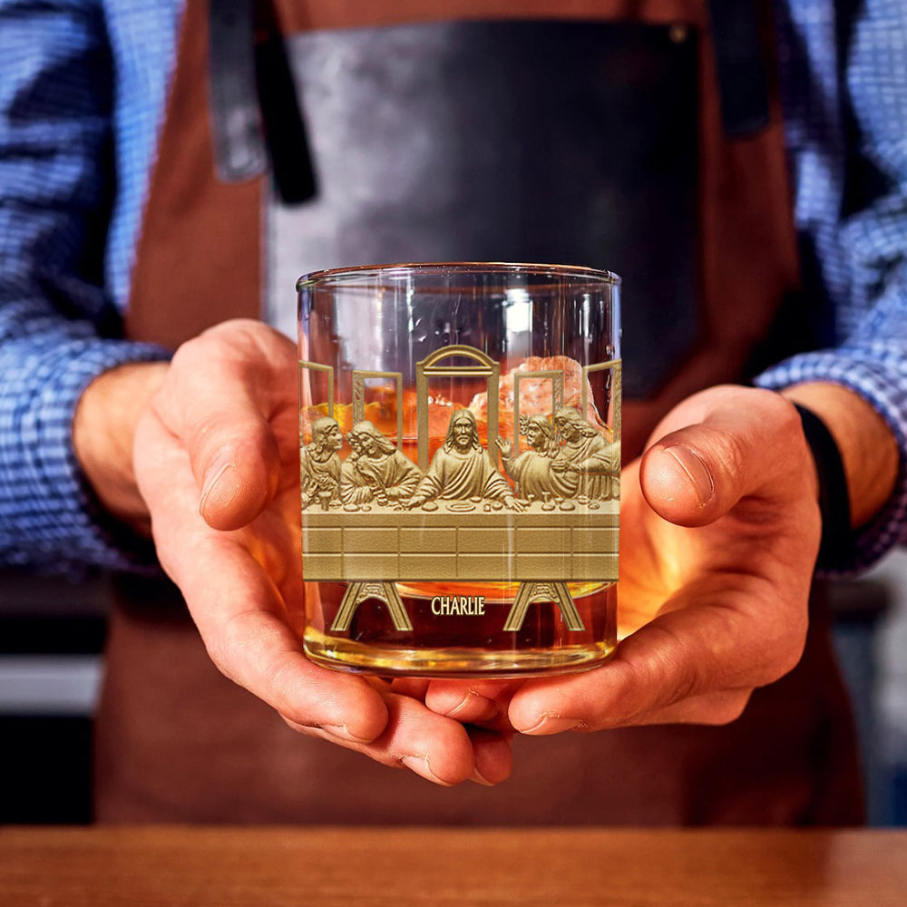 La Cène - Verre à whisky chrétien personnalisé