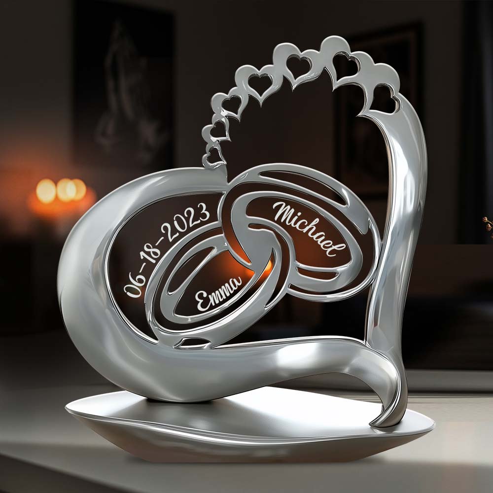 Anniversary Gifts For Couple - Personalized Couple Custom Shaped Acrylic Plaque