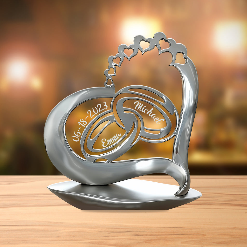 Anniversary Gifts For Couple - Personalized Couple Custom Shaped Acrylic Plaque