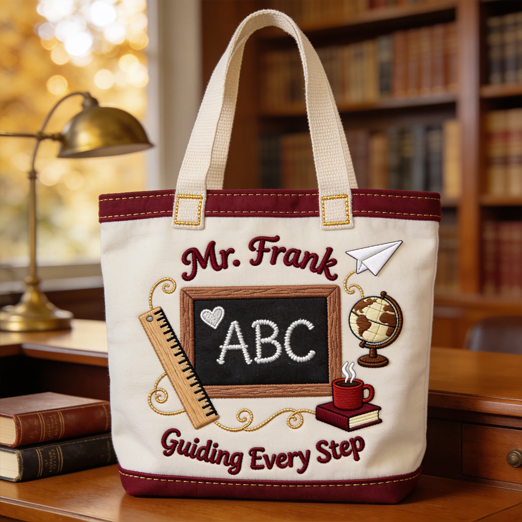 Vintage Teacher - Personalized Teacher Tote Bag