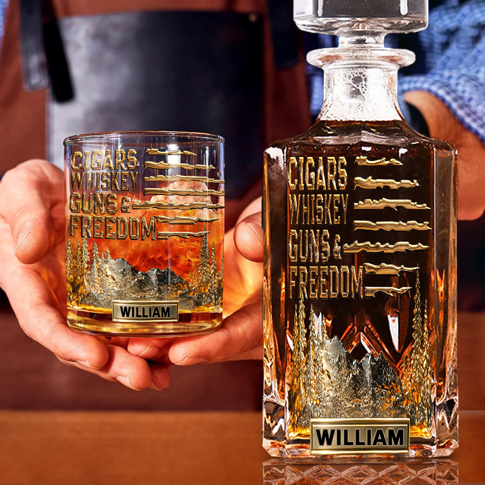 Geschenk für Bourbon-/Whisky-Liebhaber, Geschenk für Ihn – personalisiertes Whiskyglas