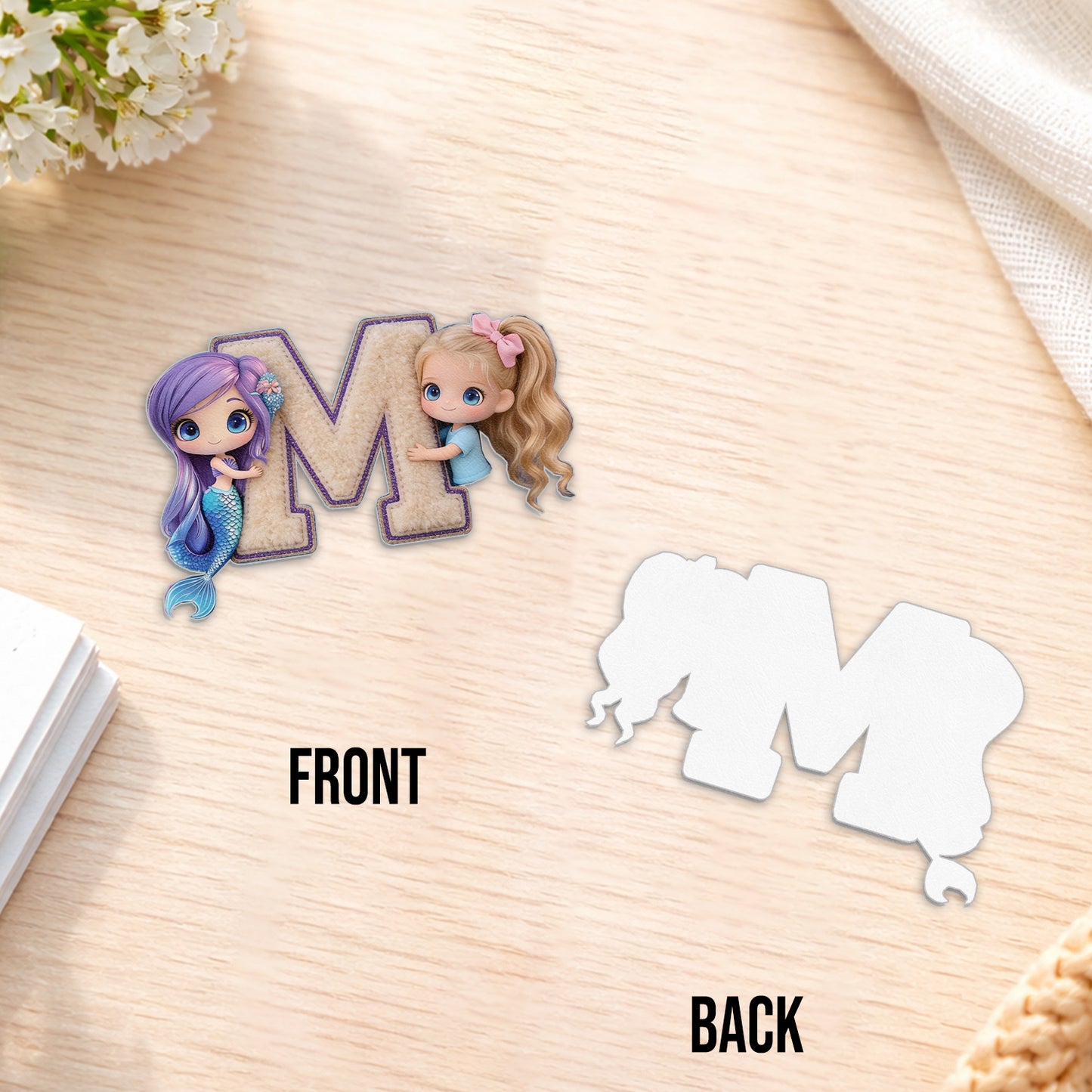 Hallo Sommer - Personalisierter Kinder Rucksack mit wechselbarem Lederpatch