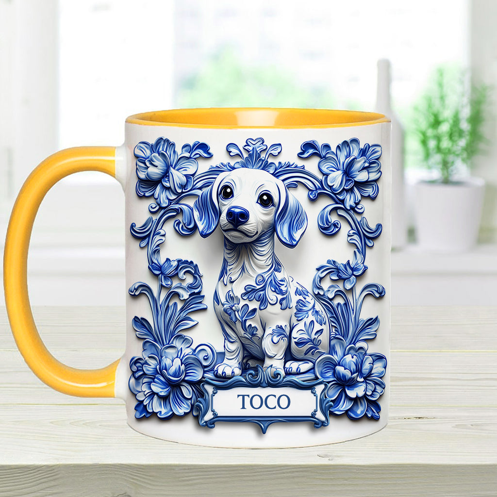 Porzellan-Dackel – personalisierte Tasse mit Hundemotiv