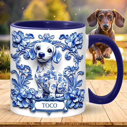 Mug personnalisé en porcelaine avec motif teckel