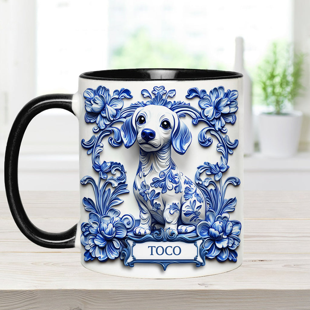 Porzellan-Dackel – personalisierte Tasse mit Hundemotiv