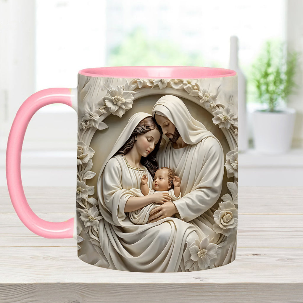 Heilige Familie – Personalisierte Tasse mit christlichem Akzent