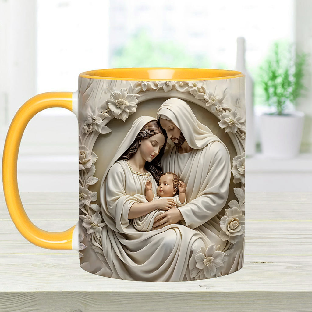 Heilige Familie – Personalisierte Tasse mit christlichem Akzent