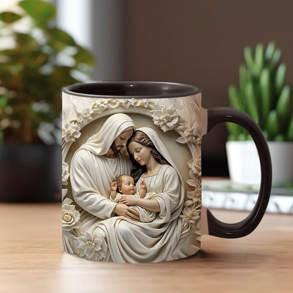Heilige Familie – Personalisierte Tasse mit christlichem Akzent