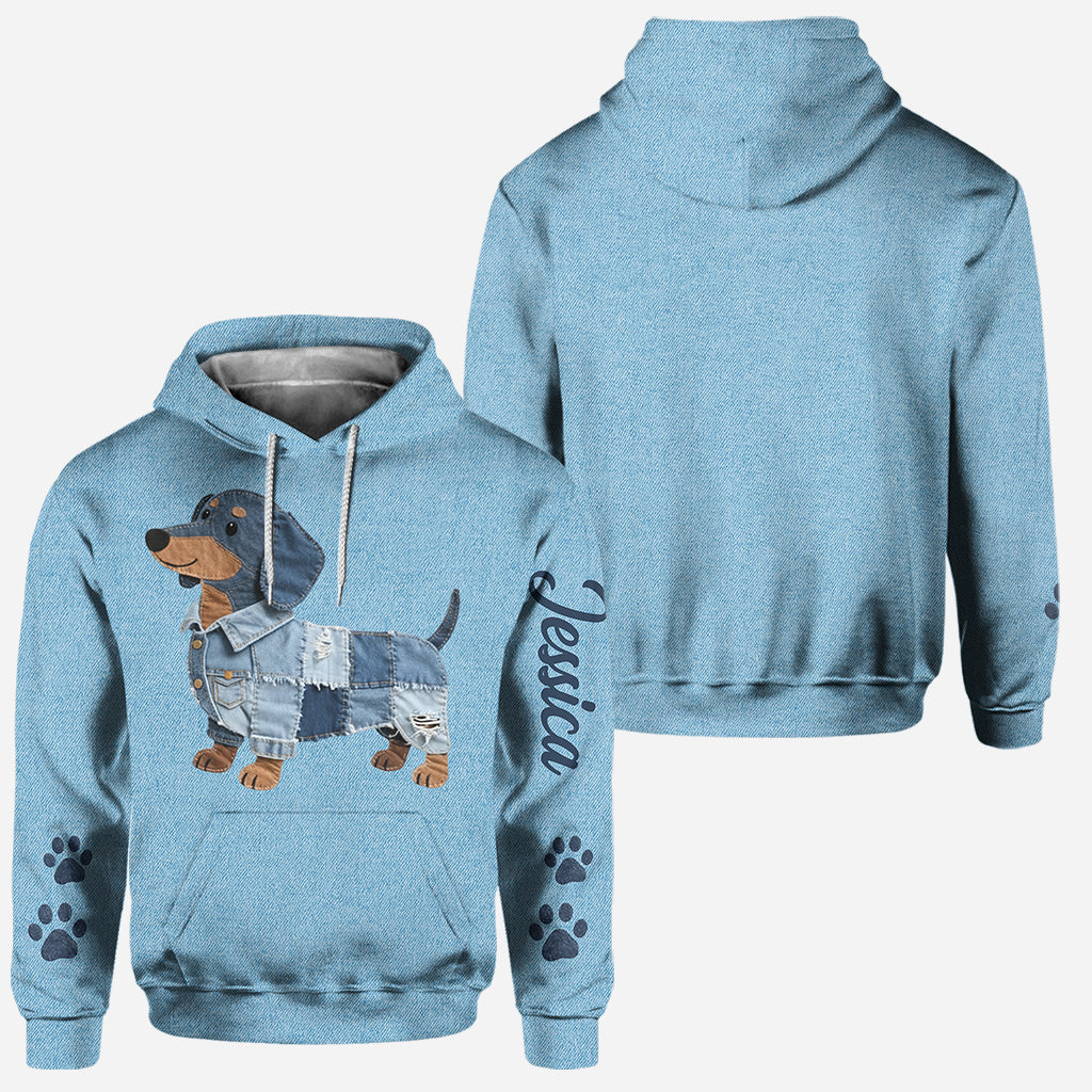 Just A Girl Who Loves Her Dog - Personalized Dog Hoodie and Leggings