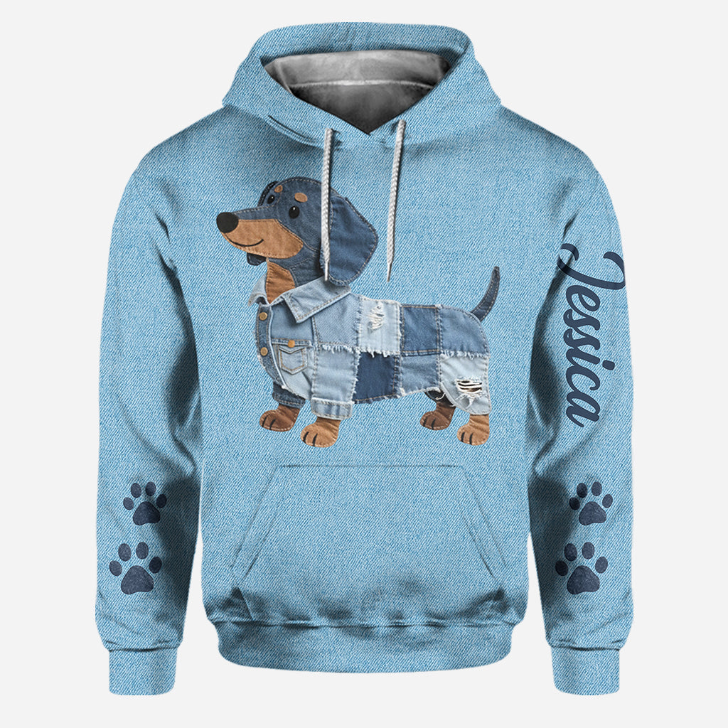 Just A Girl Who Loves Her Dog - Personalized Dog Hoodie and Leggings