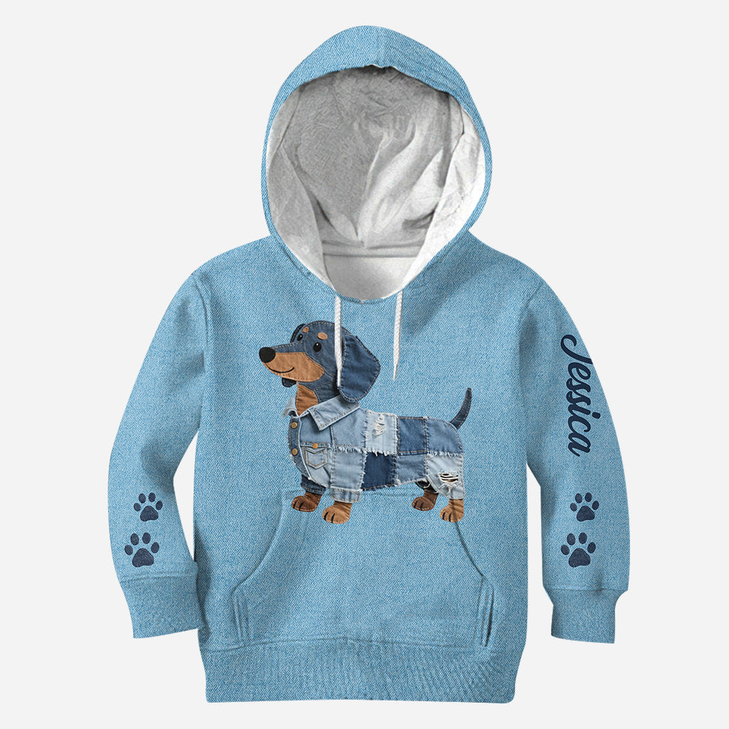 Just A Girl Who Loves Her Dog - Personalized Dog Hoodie and Leggings