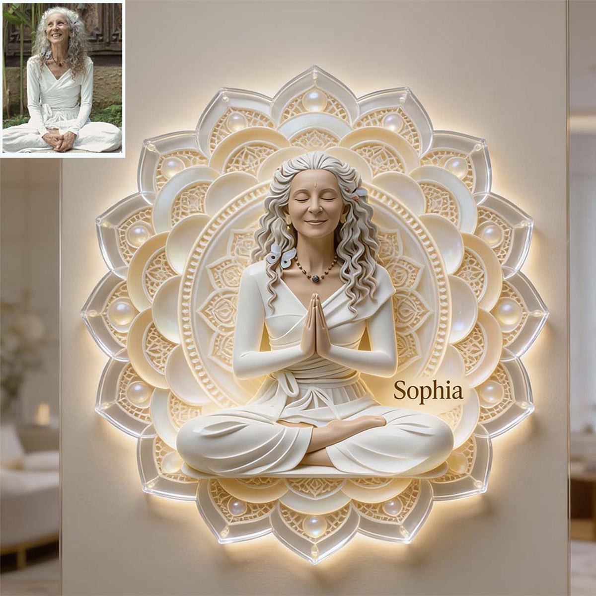 Just Breath - Personalized Yoga LED Light Acrylic Sign
